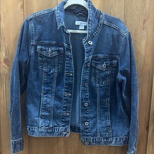 Liz Claiborne Bay Dark Blue Jean Jacket women’s large